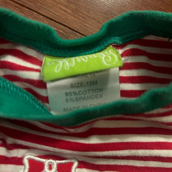 12-18 month Christmas Pajamas Christmas Tree Appliqué - Picture 4 of 4